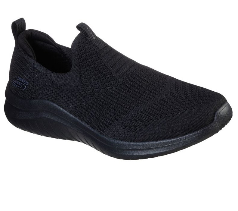 Skechers Herr Svarta Slip On - Ultra Flex 2.0 - Mirkon - Sverige (ITQWP-9046)